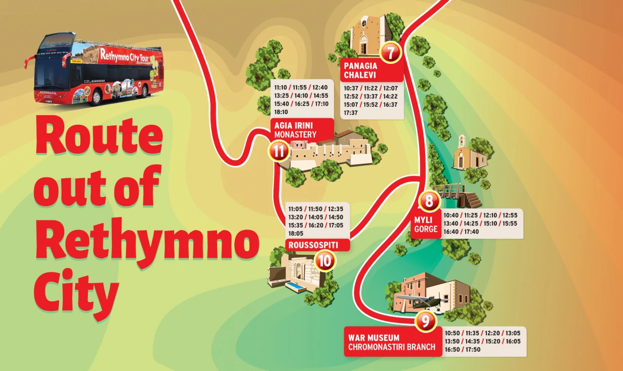 Route out of rethymno city